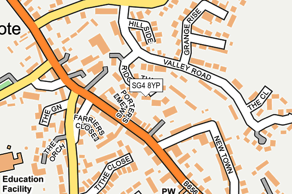 SG4 8YP map - OS OpenMap – Local (Ordnance Survey)