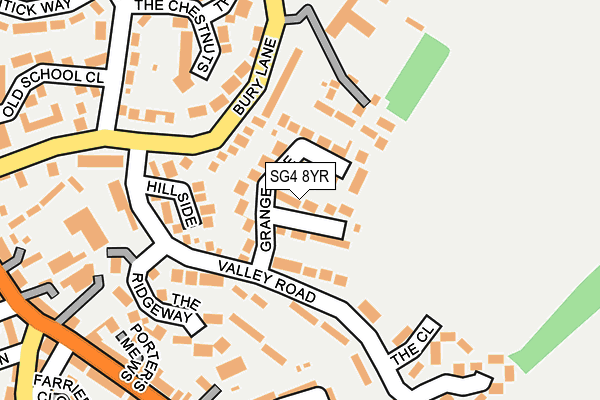 SG4 8YR map - OS OpenMap – Local (Ordnance Survey)