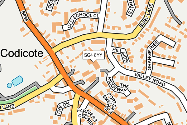 SG4 8YY map - OS OpenMap – Local (Ordnance Survey)