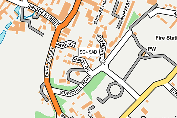 SG4 9AD map - OS OpenMap – Local (Ordnance Survey)