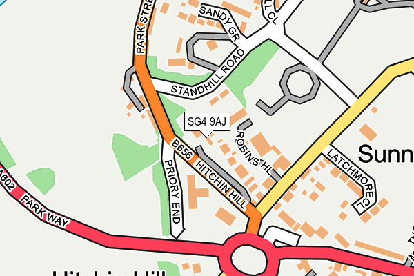 SG4 9AJ map - OS OpenMap – Local (Ordnance Survey)