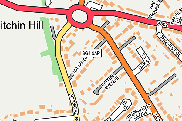 SG4 9AP map - OS OpenMap – Local (Ordnance Survey)