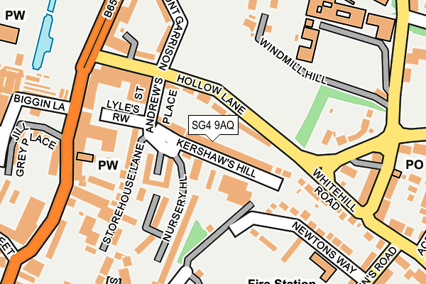SG4 9AQ map - OS OpenMap – Local (Ordnance Survey)