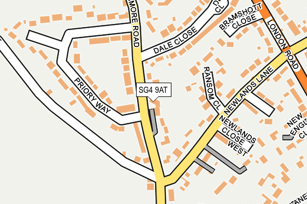 SG4 9AT map - OS OpenMap – Local (Ordnance Survey)