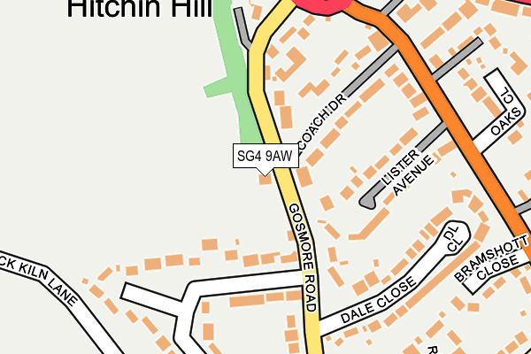 SG4 9AW map - OS OpenMap – Local (Ordnance Survey)