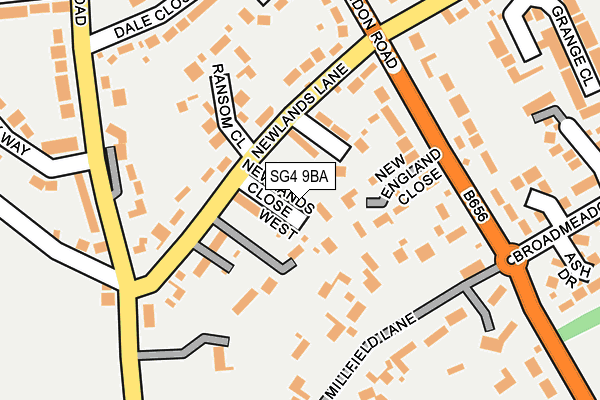 SG4 9BA map - OS OpenMap – Local (Ordnance Survey)