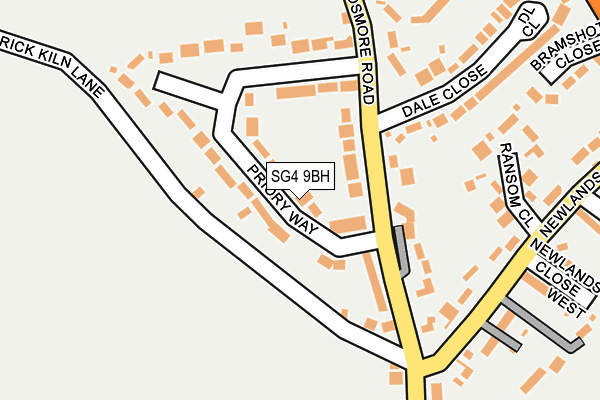 SG4 9BH map - OS OpenMap – Local (Ordnance Survey)