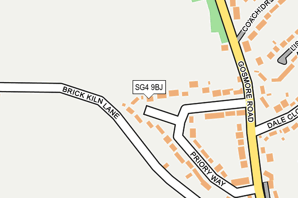 SG4 9BJ map - OS OpenMap – Local (Ordnance Survey)