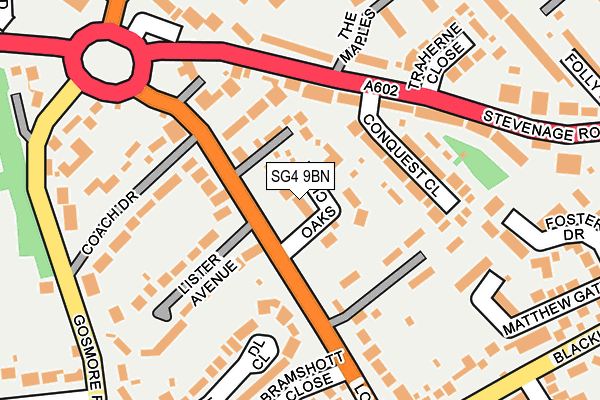 SG4 9BN map - OS OpenMap – Local (Ordnance Survey)
