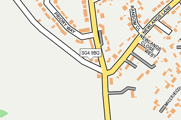 SG4 9BQ map - OS OpenMap – Local (Ordnance Survey)