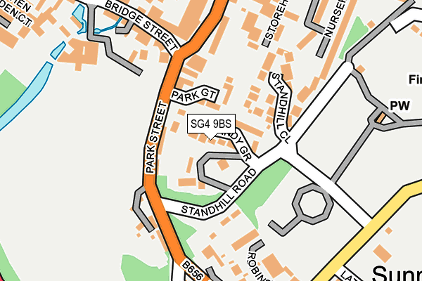 SG4 9BS map - OS OpenMap – Local (Ordnance Survey)