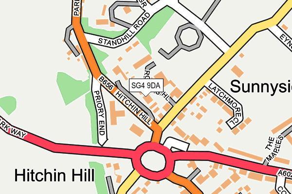 SG4 9DA map - OS OpenMap – Local (Ordnance Survey)