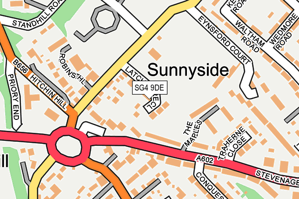 SG4 9DE map - OS OpenMap – Local (Ordnance Survey)