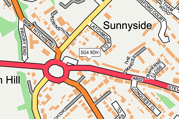 SG4 9DH map - OS OpenMap – Local (Ordnance Survey)