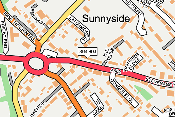 SG4 9DJ map - OS OpenMap – Local (Ordnance Survey)