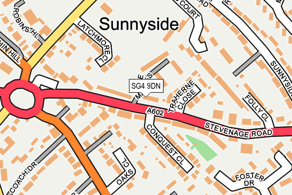 SG4 9DN map - OS OpenMap – Local (Ordnance Survey)