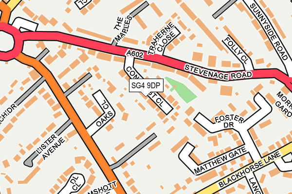 SG4 9DP map - OS OpenMap – Local (Ordnance Survey)