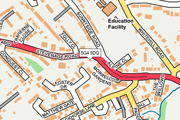 SG4 9DQ map - OS OpenMap – Local (Ordnance Survey)