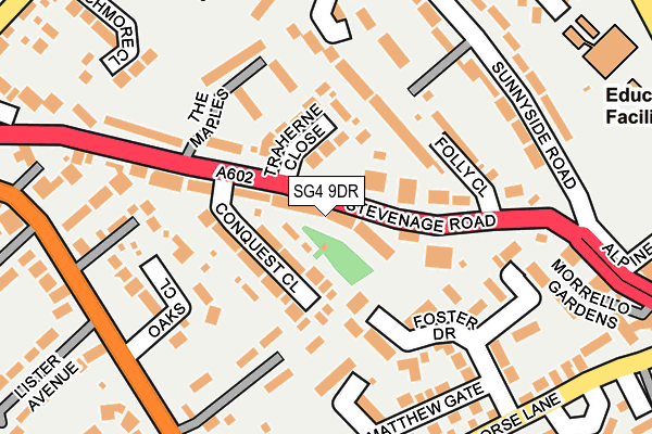 SG4 9DR map - OS OpenMap – Local (Ordnance Survey)