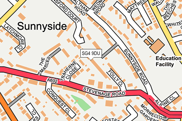 SG4 9DU map - OS OpenMap – Local (Ordnance Survey)