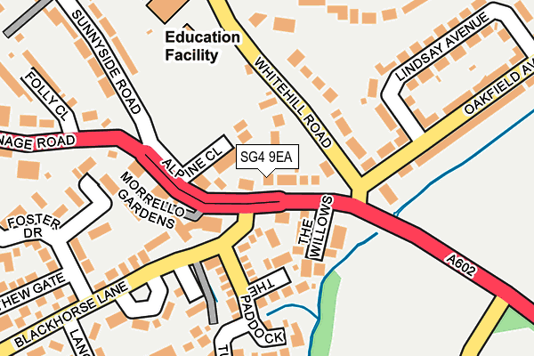 SG4 9EA map - OS OpenMap – Local (Ordnance Survey)