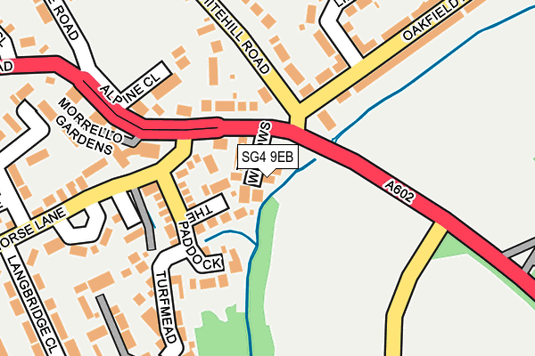 SG4 9EB map - OS OpenMap – Local (Ordnance Survey)