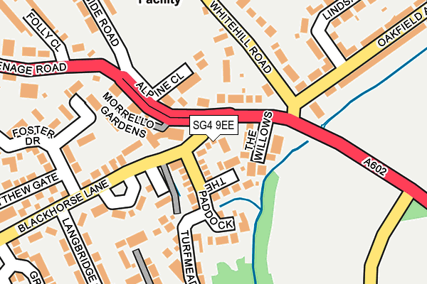 SG4 9EE map - OS OpenMap – Local (Ordnance Survey)