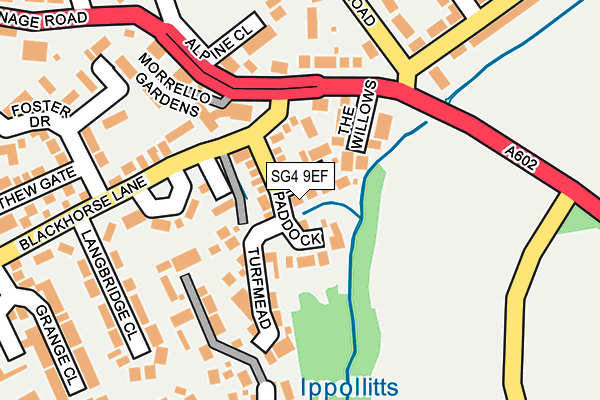 SG4 9EF map - OS OpenMap – Local (Ordnance Survey)