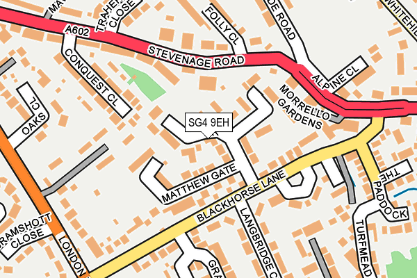 SG4 9EH map - OS OpenMap – Local (Ordnance Survey)