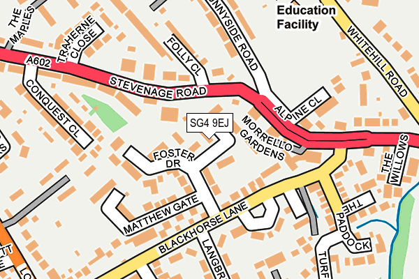 SG4 9EJ map - OS OpenMap – Local (Ordnance Survey)