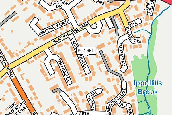 SG4 9EL map - OS OpenMap – Local (Ordnance Survey)