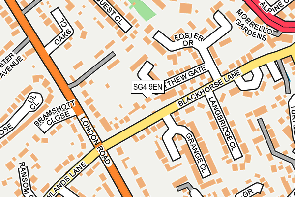 SG4 9EN map - OS OpenMap – Local (Ordnance Survey)