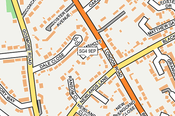 SG4 9EP map - OS OpenMap – Local (Ordnance Survey)