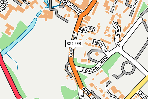 SG4 9ER map - OS OpenMap – Local (Ordnance Survey)