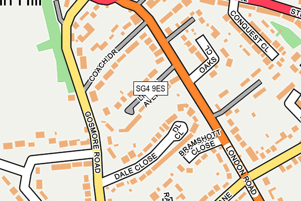 SG4 9ES map - OS OpenMap – Local (Ordnance Survey)