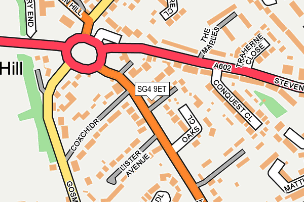 SG4 9ET map - OS OpenMap – Local (Ordnance Survey)