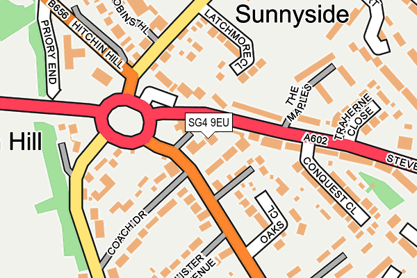 SG4 9EU map - OS OpenMap – Local (Ordnance Survey)