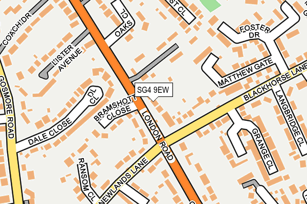 SG4 9EW map - OS OpenMap – Local (Ordnance Survey)