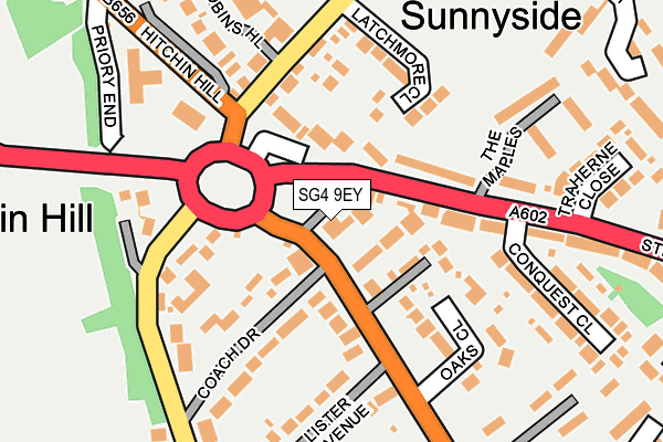 SG4 9EY map - OS OpenMap – Local (Ordnance Survey)