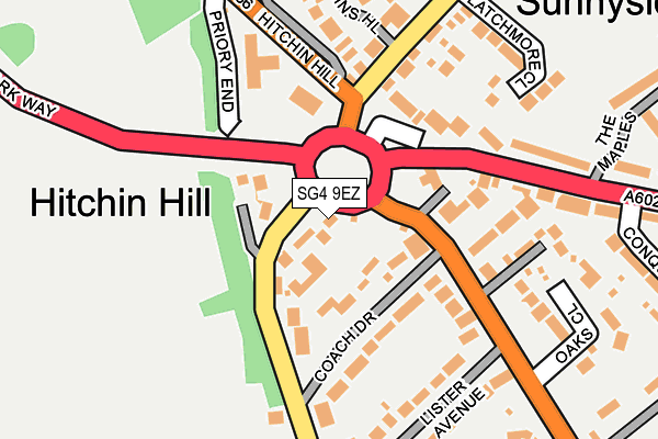 SG4 9EZ map - OS OpenMap – Local (Ordnance Survey)