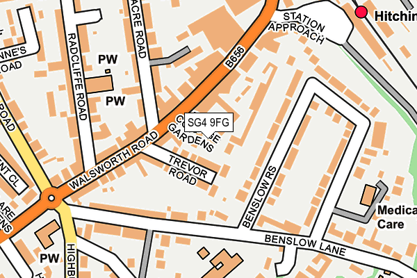 SG4 9FG map - OS OpenMap – Local (Ordnance Survey)