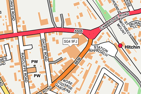 SG4 9FJ map - OS OpenMap – Local (Ordnance Survey)
