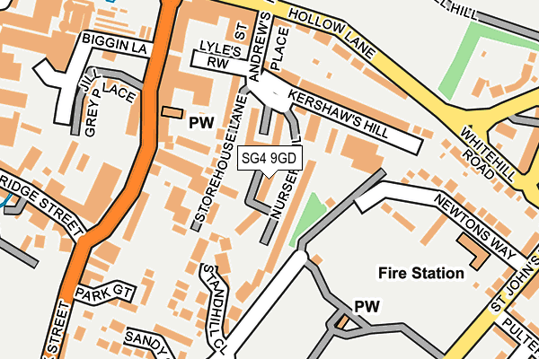 SG4 9GD map - OS OpenMap – Local (Ordnance Survey)