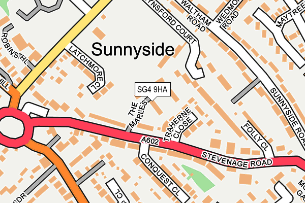 SG4 9HA map - OS OpenMap – Local (Ordnance Survey)