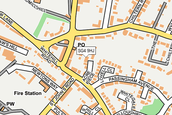 SG4 9HJ map - OS OpenMap – Local (Ordnance Survey)