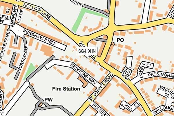 SG4 9HN map - OS OpenMap – Local (Ordnance Survey)