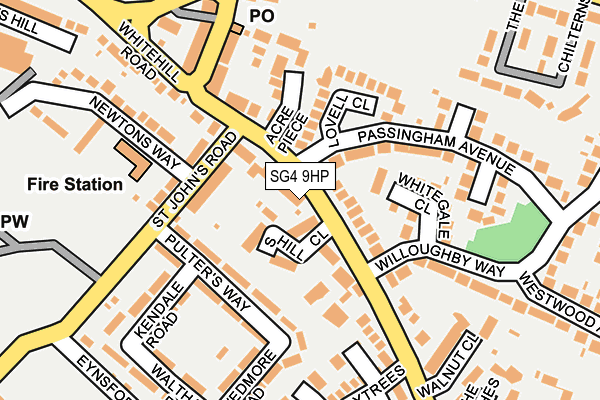 SG4 9HP map - OS OpenMap – Local (Ordnance Survey)