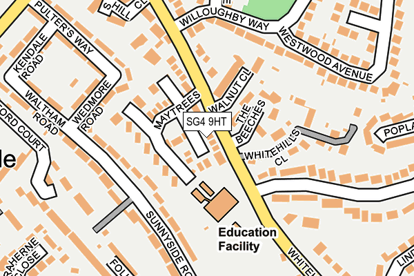 SG4 9HT map - OS OpenMap – Local (Ordnance Survey)