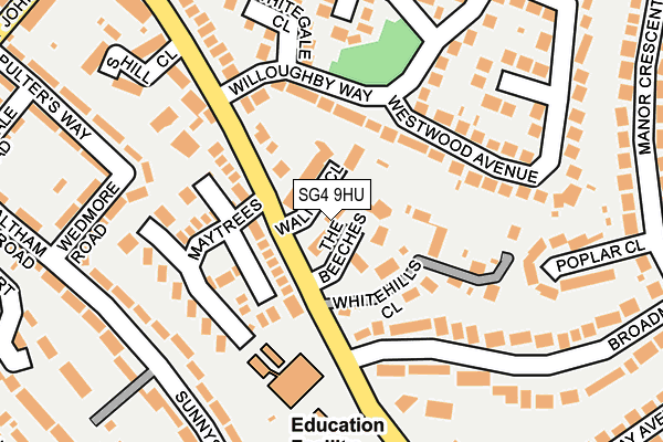 SG4 9HU map - OS OpenMap – Local (Ordnance Survey)