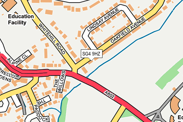 SG4 9HZ map - OS OpenMap – Local (Ordnance Survey)